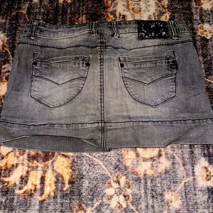 LEE y2k distressed grey denim mini skirt